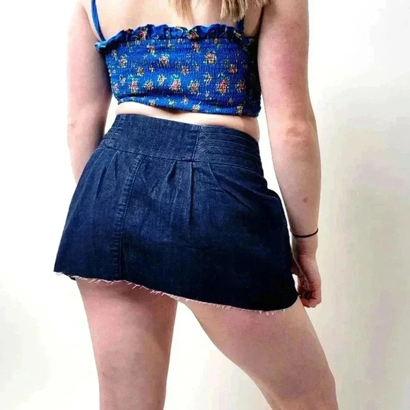 Anthro Pilcro and the Letterpress Denim Mini Skirt - Picture 2 of 8